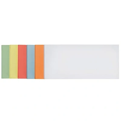 Obrázek FRANKEN Moderační karty obdélník, 205 x 95 mm, 500 kusů, prezentační ideální pro schůzky, tréninky, školení v kanceláři nebo hotelu a učitele ve škole, mapy metaplanu, barevné, UMZ 1020 99