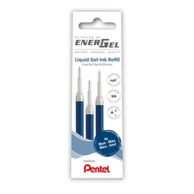Obrázek Pentel EnerGel LR7 náhradní náplň pro 0,7mm gelové pero, modrá (3 kusy)