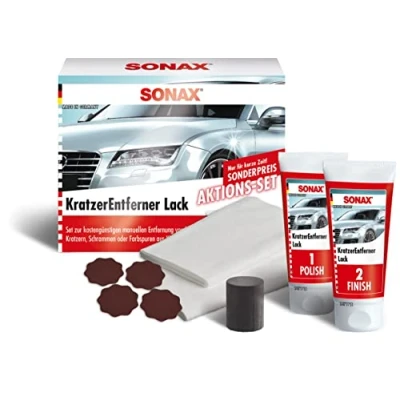 Obrázek SONAX Akční sada na odstraňování škrábanců lak (2 x 25 ml) odstraňuje škrábance a rýhy z čirých laků č. výr. 03058410