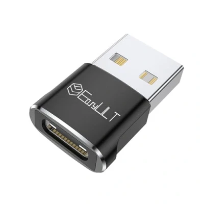 Obrázek EasyULT USB C zdířka na konektor adaptér, typ A nabíjecí kabel Pro iPhone 12 13 14 Max, iPad Mini/Air, Samsung Galaxy S21 S22 Plus Ultra FE (černý)