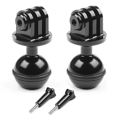 Obrázek D&amp;F 2 stücke 1 &#039;&#039; Durchmesser Ball Mount CNC Legierung Stativkopf Adapter mit 3/8 Schraubenloch Kompatibel für GoPro AKASO YI und Andere Action Kamera
