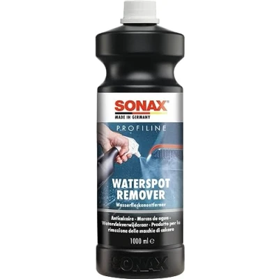 Obrázek SONAX Odstraňovač skvrn od vody PROFILINE WaterspotRemover (1 litr) pro zaschlé skvrny vodního kamene / na všech vnějších površích vozidel, č. výr. 02753000