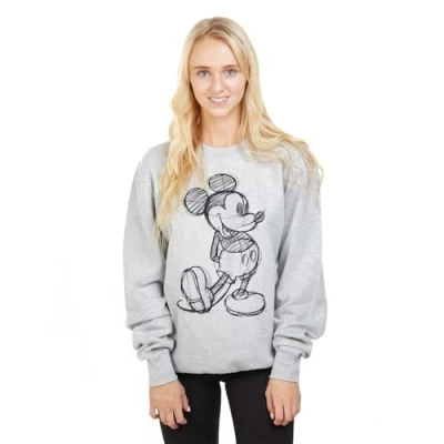Obrázek Disney Dámská mikina Mickey Mouse Sketch, Šedá