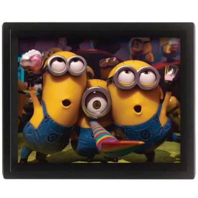 Obrázek Pyramid International Minions Party 10x8 Gerahmtes 3D Poster, PET und Tinte Wird der Rahmen aus PS, Mehrfarbig, 29 x 25 5 cm