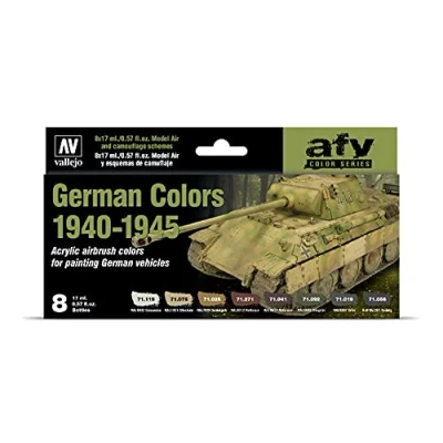 Obrázek Vallejo Acrylicos &quot;Deutsche Farben 1940 1945&quot; Model Air Set, 17 ml (8 ks Pack), šedá