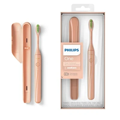 Obrázek Philips Elektrický zubní kartáček One s USB nabíjením, stříbrný (model HY1200/25)