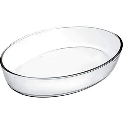 Obrázek IBILI Fuente HORNO OVAL KRISTALL 40X27X6,50 cm, Stainless Steel, transparent, 40 x 27 6.5 cm