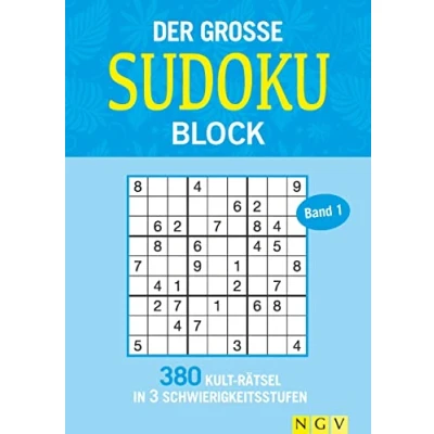 Obrázek Der große Sudokublock Band 1: 380 Kulträtsel in 3 Schwierigkeitsstufen