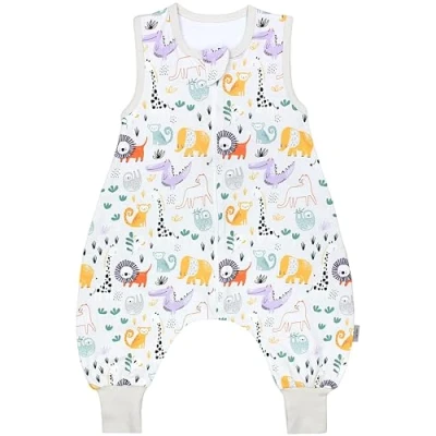 Obrázek TupTam Letní spací pytel Baby s nohama lehký léto 0. 5 TOG, OEKO TEX, Safaritýři pestří