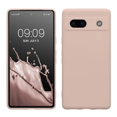 Obrázek kwmobile pouzdro na mobil kompatibilní s Google Pixel 7a pouzdrem z měkkého silikonu v kokosovém obalu