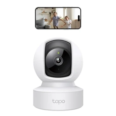 Obrázek Tapo TP Link C212 360 WLAN Überwachungskamera, Ethernet/Wi Fi Anschluss,2K Auflösung, Bewegungsverfolgung, Nachtsicht, Zwei Wege Audio, kompatibel mit Alexa und Google Assistant, für Babys/Haustiere