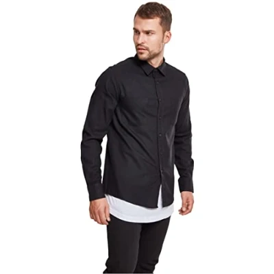 Obrázek Urban Classics Checked Košile, Muži, Velikost: Medium, Blk/blk
