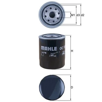 Obrázek MAHLE OC 105 olejový filtr