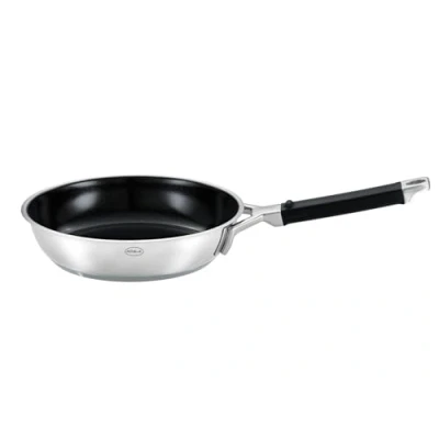 Obrázek RÖSLE SILENCE PRO ProCeraPlus pánev Ø 28 cm, nepřilnavá a robustní odolná vůči teplotám do 260 C, keramická úprava, ušlechtilá ocel 18/10, barva stříbrná/černá, 51 x 29,5 9,5 cm