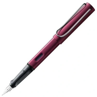 Obrázek Lamy plnicí pero AL star black purple s ergonomickou rukojetí a leštěným ocelovým hrotem v šířce linky B lehké hliníkové pouzdro vč. inkoustové kazety T 10 modré pro praváky