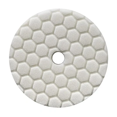 Obrázek Chemical Guys BUFX114HEX5 Hex Logic Quantum Light Medium lešticí podložka, bílá (14 cm vhodná pro nosnou desku 12,7 cm)