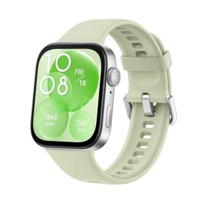 Obrázek HUAWEI Watch FIT 3, Bluetooth hovory, GPS, chytré hodinky, hliníkové pouzdro, iOS a Android, 1,82&quot; AMOLED displej, výdrž baterie až 10 dní, řízení zdraví fitness, zelená 【Amazon Exclusive】