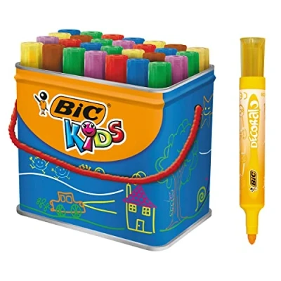 Obrázek BIC 8412541 KiDS Decoralo Filzstifte, Trommel mit 30 Stück