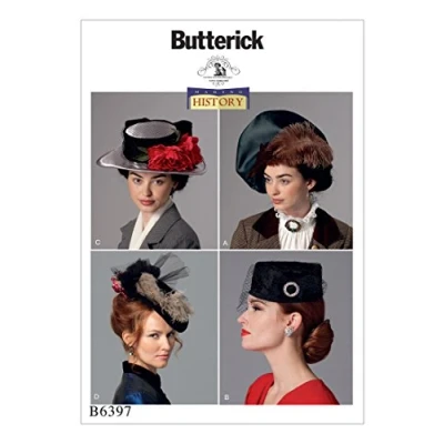 Obrázek Butterick Patterns Schnittmuster Hüte, Mehrfarbig