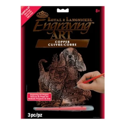 Obrázek Royal &amp; Langnickel COPF14 gravírování druhu/škrábanců v měděné barvě A4 kočičí a psí aby