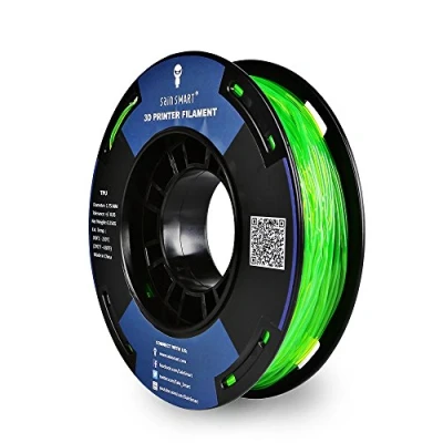 Obrázek SainSmart Malá cívka 1,75 mm TPU flexibilní 3D Filament 250 g, přesnost rozměrů +/ 0,05 mm, Shore 95A (zelená)