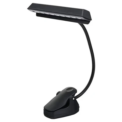 Obrázek Showlite LED nouzové světlo s 9 v řadě (provoz na baterie, síťový nebo USB provoz, upínací lampa, stojací svítidlo, lampa husím krkem, světelné diody) černá
