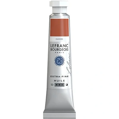 Obrázek Lefranc Bourgeois 405031 extra jemná olejová barva v umělecké kvalitě z vysoce kvalitních pigmentů, živé barvy, vysoká světlostálost, 20ml tuba měď