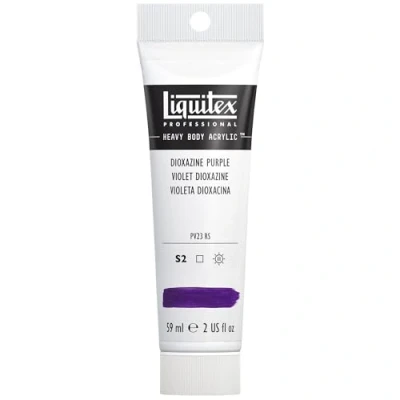 Obrázek Liquitex 1045186 Professional Heavy Body akrylová barva v umělecké kvalitě s vynikající světlostálostí máslové konzistenci, 59 ml tuba dioxazinově purpurová