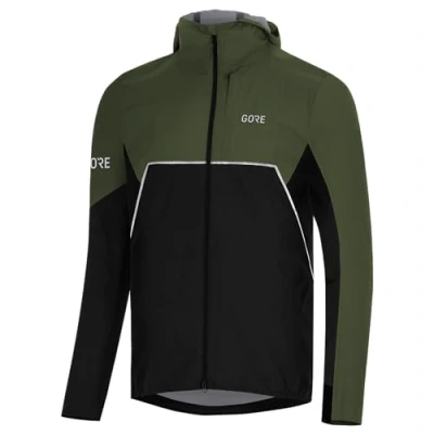 Obrázek GORE WEAR Herren R7 Partial Gtx I Kapuzenjacke Jacket, Black/Utility Green, L EU