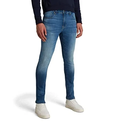 Obrázek G Star Pánské Revend Skinny Jeans, Modrá (Medium Indigo Aged 51010 8968 6028)