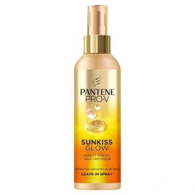 Obrázek Pantene pro V Sunkiss Glow sprej na vlasy 200 ml, chrání před UVA, UVB, solí a chlórem, lehký, vyživující rozčesávací silné lesklé