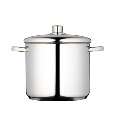 Obrázek Hrnec na polévku MasterClass s poklicí 8,5 l / 24 cm, vhodný pro indukci, nerezová ocel, stříbrný