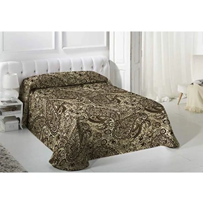 Obrázek VIALMAN Leichte Tagesdecke Sofia 29, Baumwolle Polyester, braun, Cama 135: 230 x 270 cm