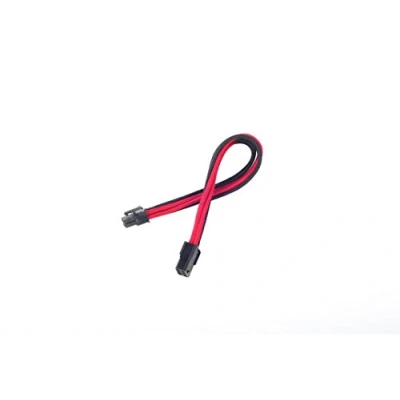 Obrázek SilverStone SST PP07 IDE6BR prodlužovací kabel síťového zdroje 25 cm 6pin na PCI E 6pin, černý/červený