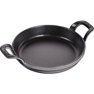Obrázek STAUB Forma na nákyp, kulatý se 2 rukojeťmi, 16 cm, 0,4 l, litina, pro všechny typy sporáků, stohovatelné, grafitově šedá