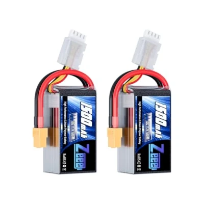 Obrázek Zeee 3S LiPo akumulátor 11,1 V 120C 1500 mAh s konektorem XT60 pro UAV Drones FPV závodní kolo Quadcopter letadlo vrtulník RC Boot Auto (2 balení)