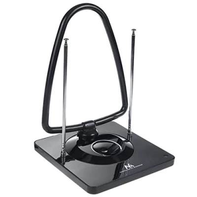 Obrázek Maclean MCTV 963 aktivní DVB T T2 anténa, TV, rádio, pokojová 45 dB zesílení, síťový zdroj, pro UKW VHF UHF