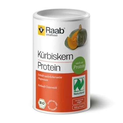 Obrázek Raab Vitalfood Bio dýňový proteinový prášek, čistý prášek s 59 % bílkovinami, z ekologického zemědělství Rakousko, veganský, 500 gramů
