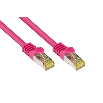 Obrázek Good Connections RJ45 Ethernet LAN propojovací kabel s kat. 7 surových kabelů a ochrana rastnu RNS, S/FTP, PiMF, bez halogenů, 500 MHz, OFC, 10 gigabitů (10/100/1000/10000 Base T sítě)