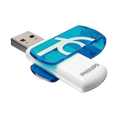 Obrázek Philips USB 2.0 16GB Vivid Edition Blue, FM16FD05B/00, modrá, bílá