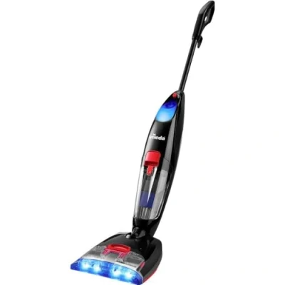Obrázek Vileda JetClean 3v1 podlahový čistič, spořič času, vysávání a stírání sušení v jediném kroku, vakuový stěrač pro všechny tvrdé podlahy