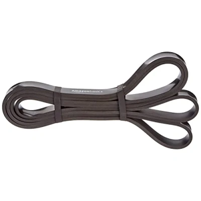 Obrázek Amazon Basics Fitness pás, odporový 1,9 cm (14 27 kg), černý