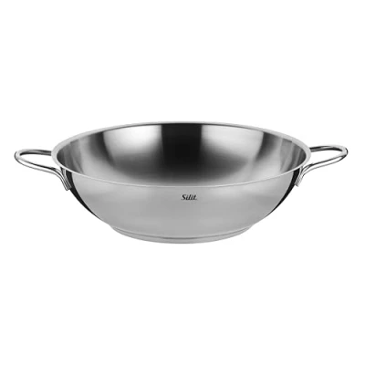 Obrázek Silit wok 32 cm, pánev indukční, ušlechtilá ocel bez povrchové úpravy, vhodná do myčky