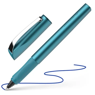 Obrázek Schneider 186257 Ceod Shiny kuličkové pero (praváci i leváci, tloušťka linky M, vč. inkoustové kazety královská modrá) teal