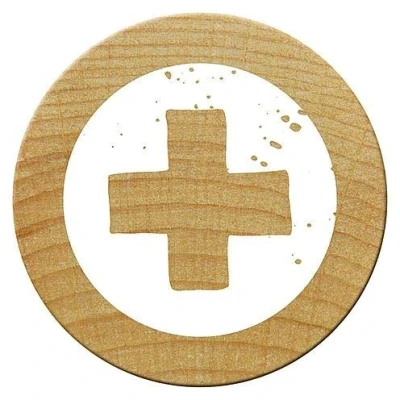 Obrázek Woodies Kreuz Mini Stempel, Holz, braun, 15 mm