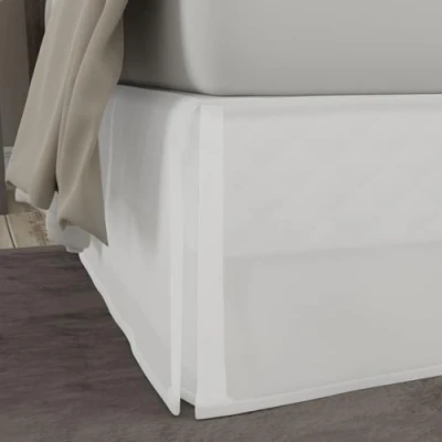 Obrázek TodaysHome Basic Mikrofaser Tailored Sham mit 5,1 cm Flansch 2, weiß, Queen