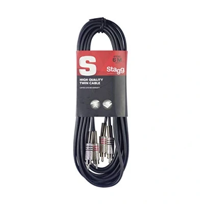 Obrázek Stereo audio kabel 6 metrů 2x chinch male / cinch