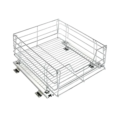 Obrázek Wenko kabinet extrakt Maxi, skladová židle s železničním systémem pro další úložný prostor, skladování a organizace v celé domácnosti, 50 x 23 cm, chromovaná ocel, stříbrná lesklá
