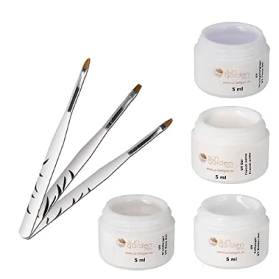Obrázek Sun Garden Nails sada UV Classic Gel (4 x 5 ml), včetně sady štětců