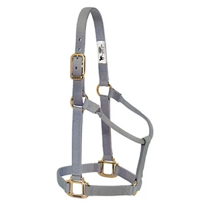 Obrázek Weaver Leather Originální ohlávka pro dospělé, není nastavitelná, 2,5 cm malý kůň, šedá (Graphite/Nature&#039;s Delight), Small Horse